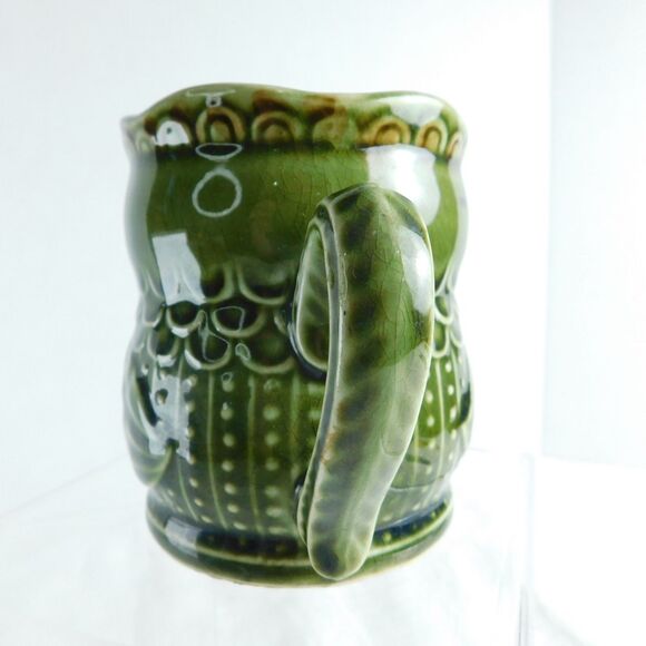 Vintage 1970's Green Ceramic Chicken Rooster Cup, Trimont Japan GUC - Picture 4 of 14